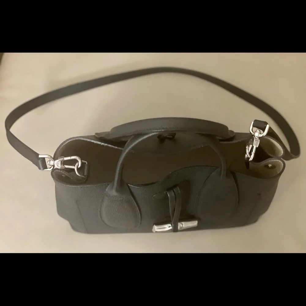 Longchamp 'Roseau' Leather Shoulder Tote Handbag, Black - Picture 5 of 8